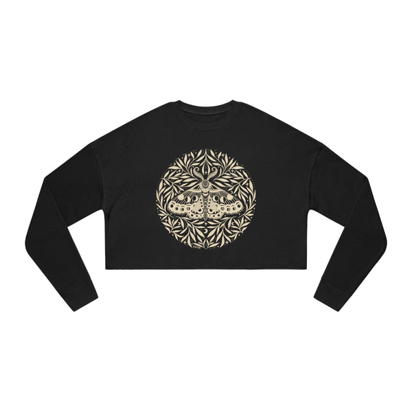 Botanical Moth - Women's Cropped Sweatshirt