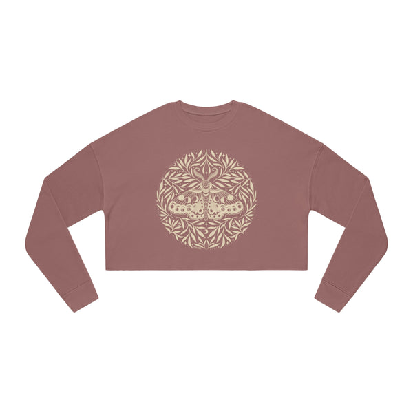 Botanical Moth - Women's Cropped Sweatshirt