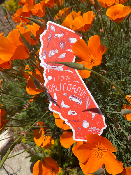 I Love California Sticker