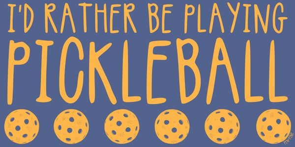 I'd Rather Be Playing Pickleball Sticker