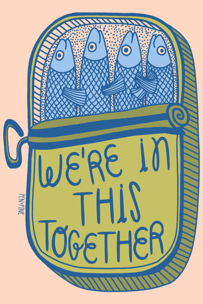 We're In This Together Postcard