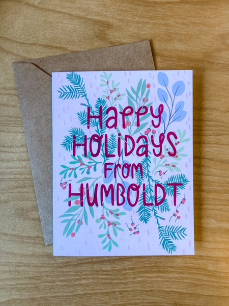 Humboldt Holidays Holly Card + Card Pack