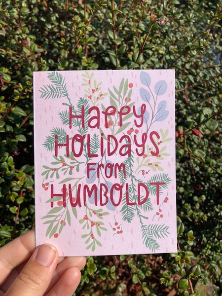 Humboldt Holidays Holly Card + Card Pack