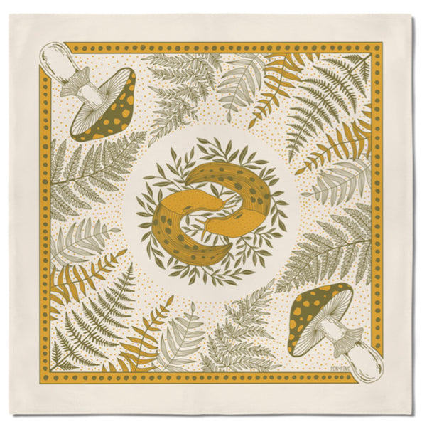 Mushrooms + Ferns Bandana