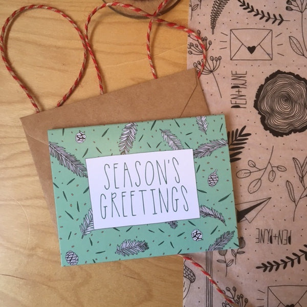 Season's Greetings Evergreen Card