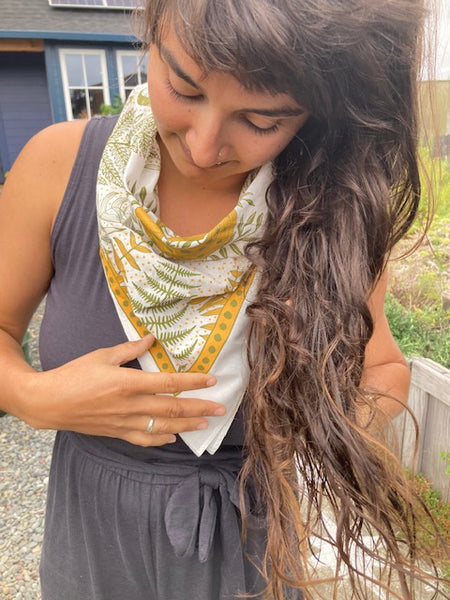 Mushrooms + Ferns Bandana