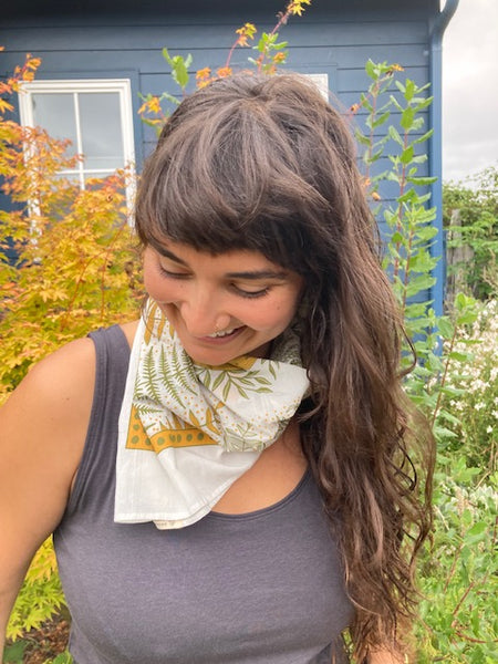 Mushrooms + Ferns Bandana