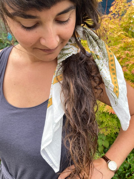 Mushrooms + Ferns Bandana
