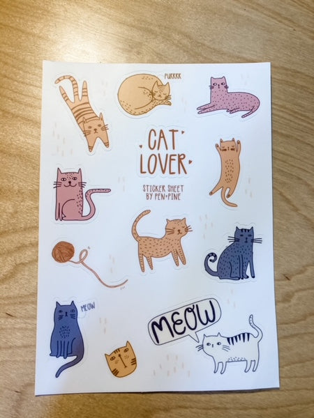 Cat Lover Sticker Sheet
