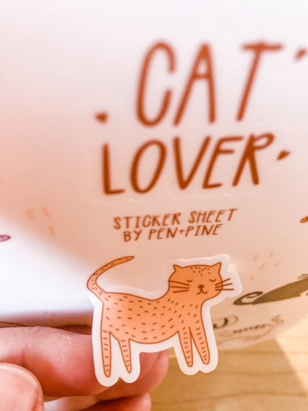 Cat Lover Sticker Sheet