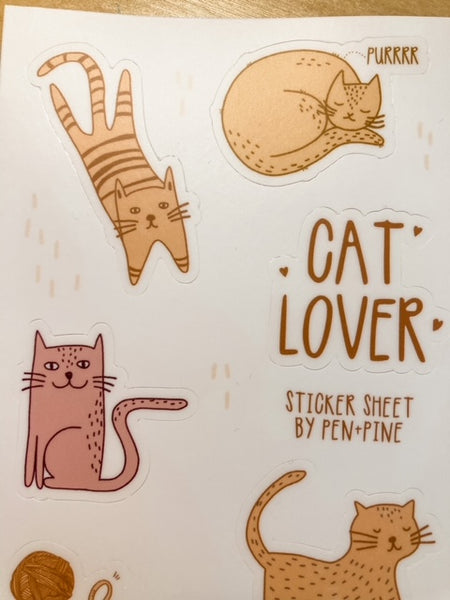 Cat Lover Sticker Sheet