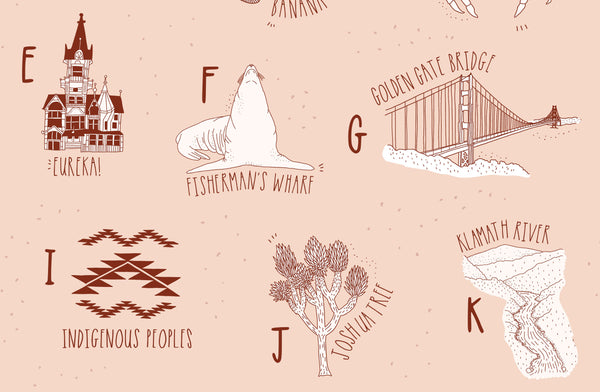 California Alphabet Print