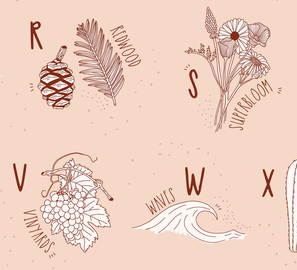 California Alphabet Print