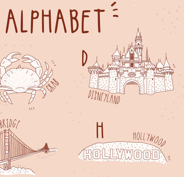 California Alphabet Print