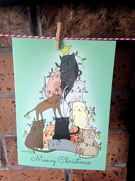 Meowy Christmas Card