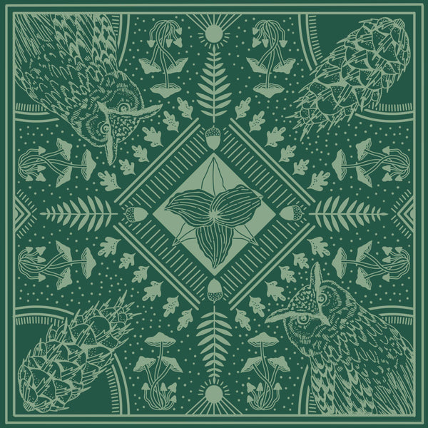 Green Woodland Bandana