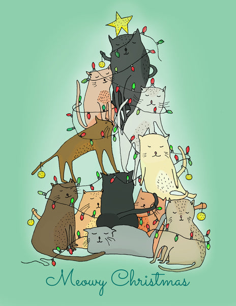 Meowy Christmas Card