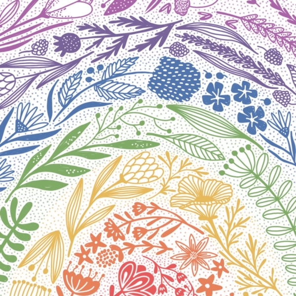 Rainbow Botanical Sticker