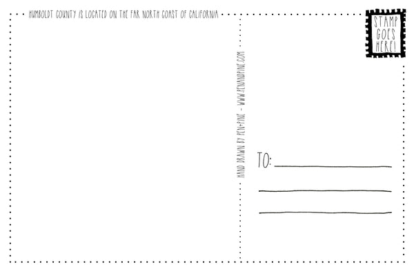 Colorable Humboldt County Postcard