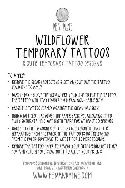 Temporary Tattoo Sheet