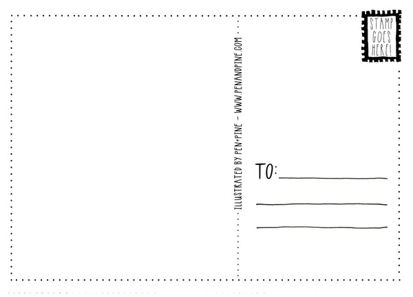 Edible Berries Coloring Postcard