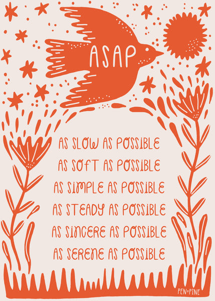 ASAP Bird Print - 5x7" Postcard