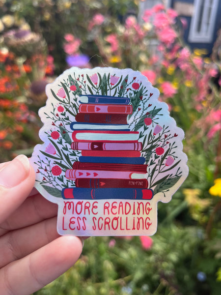 More Reading Less Scrolling Sticker