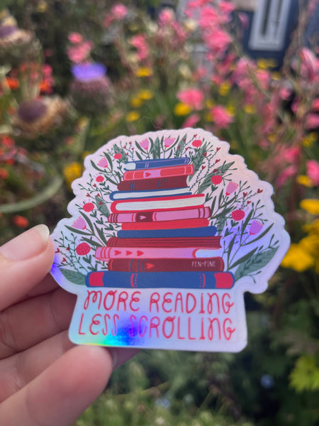 More Reading Less Scrolling Sticker