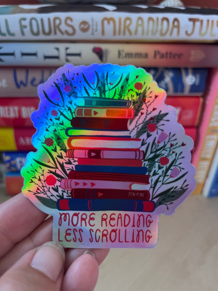 More Reading Less Scrolling Sticker