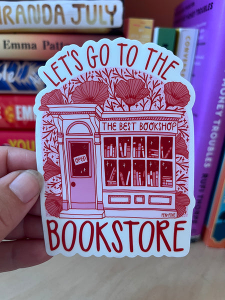Let's Go To The Bookstore Sticker