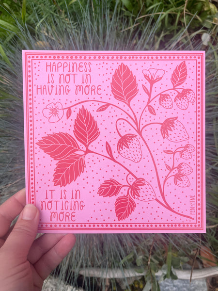 Strawberries Mini Print