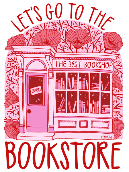 Let's Go To The Bookstore Sticker