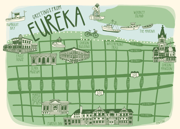 Greetings from Eureka Postcard
