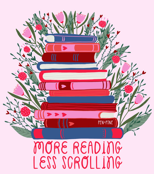 More Reading Less Scrolling Sticker