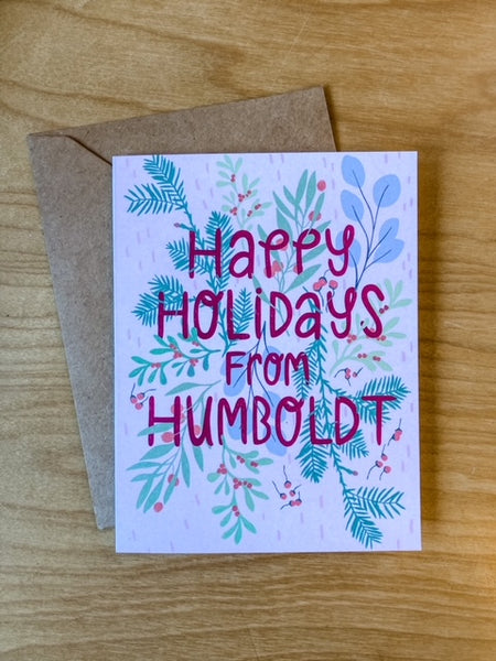Humboldt Holidays Holly Card + Card Pack