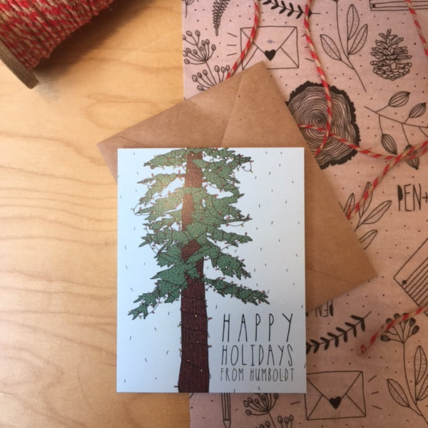 Humboldt Holidays Redwood Card