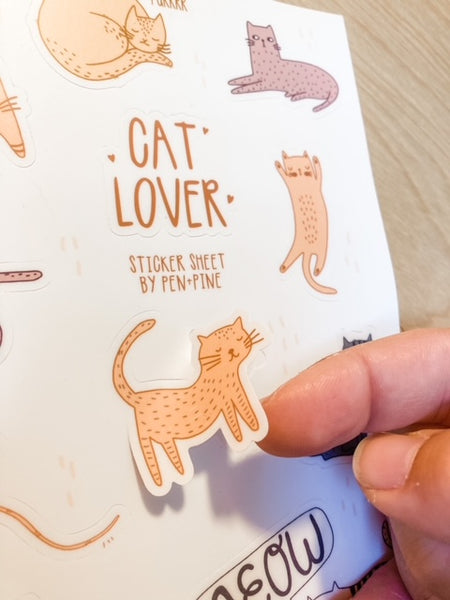 Cat Lover Sticker Sheet