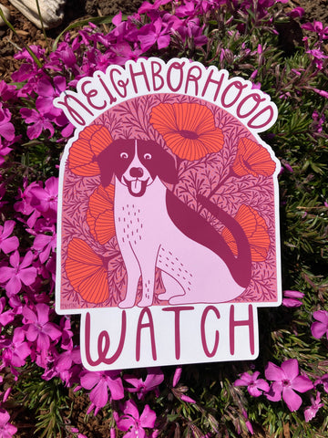 Neighborhood Watch Dog Window Decal