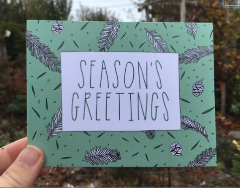 Season's Greetings Evergreen Card