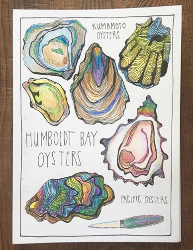 Colorable Oysters Postcard