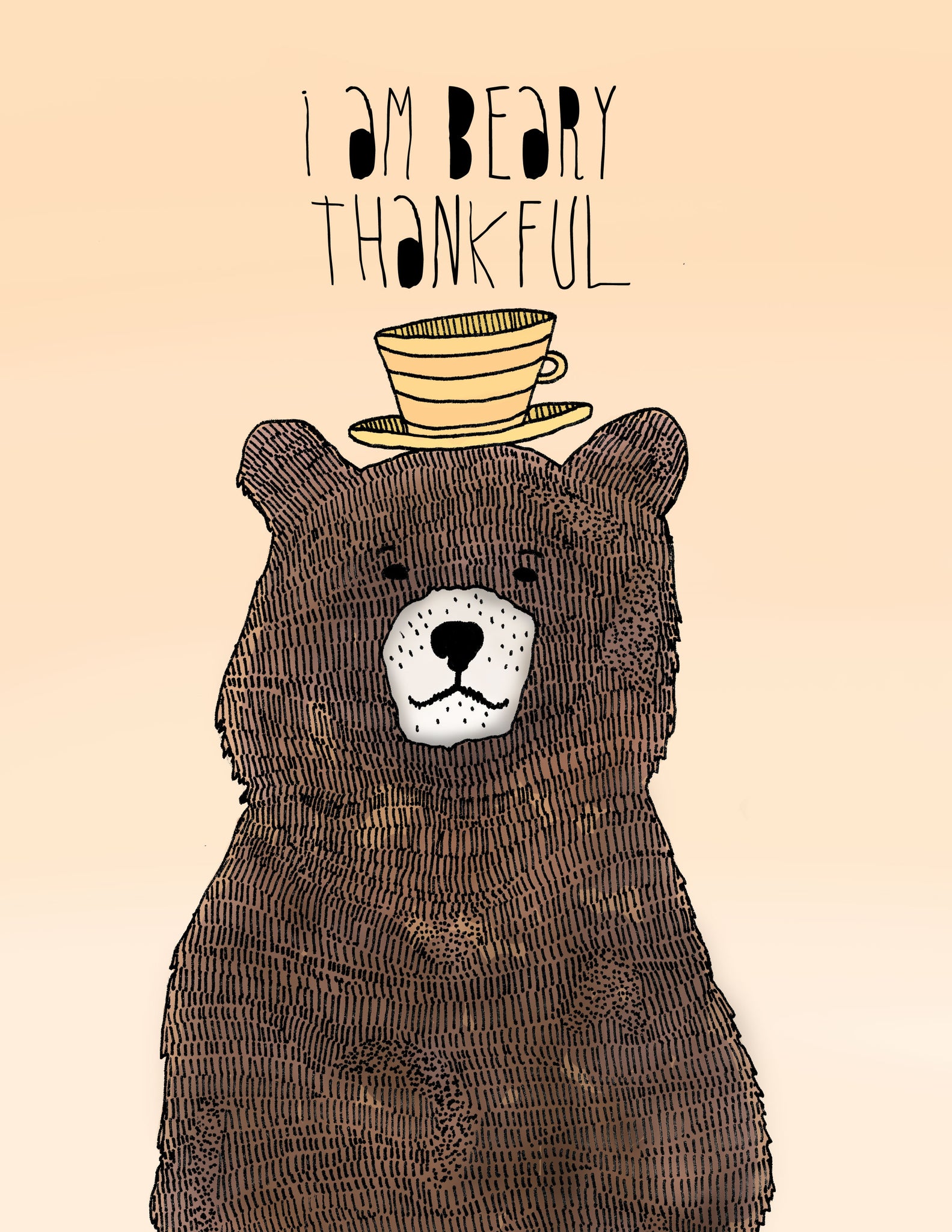 "Beary Thankful" Card