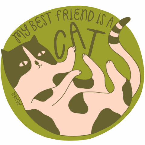 My Best Friend is a Cat Sticker